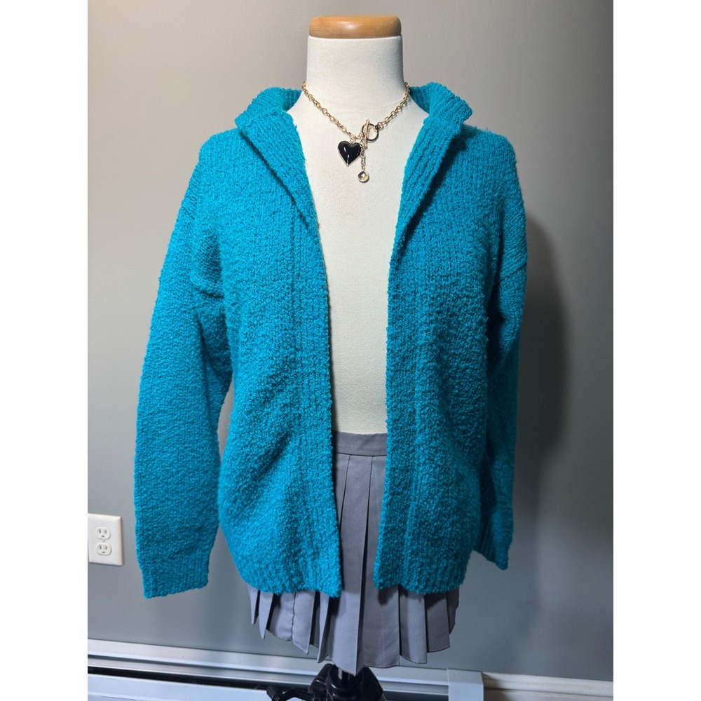 Vintage 1980s Here's A Hug Knit‎ Cardigan Made in Taiwan Open Front Small EUC